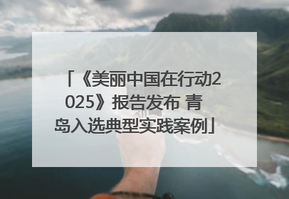 《美丽中国在行动2025》报告发布 青岛入选典型实践案例