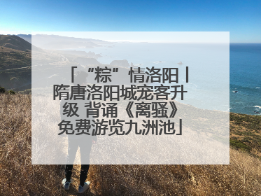 “粽”情洛阳丨隋唐洛阳城宠客升级 背诵《离骚》免费游览九洲池