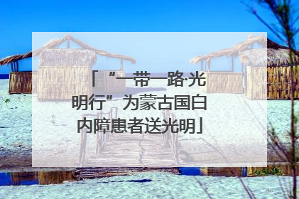 “一带一路·光明行”为蒙古国白内障患者送光明