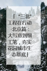 “三北”工程在行动·北京篇：大写意到细工笔，夯实花园城市生态基底