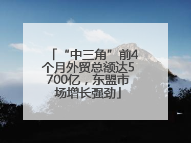 “中三角”前4个月外贸总额达5700亿，东盟市场增长强劲