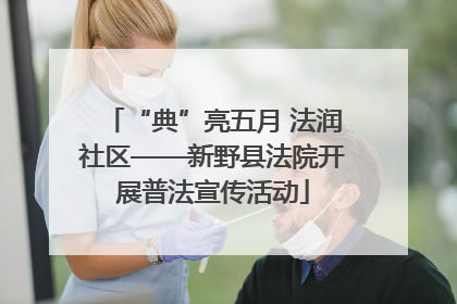 “典”亮五月 法润社区——新野县法院开展普法宣传活动