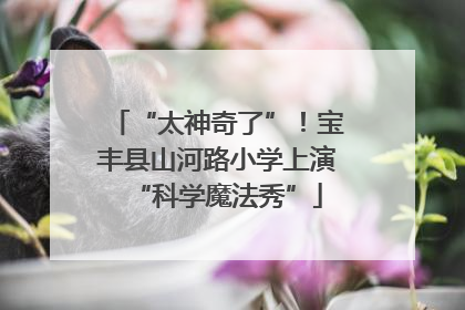 “太神奇了”！宝丰县山河路小学上演“科学魔法秀”