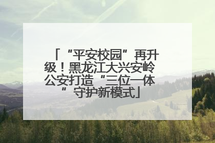 “平安校园”再升级！黑龙江大兴安岭公安打造“三位一体”守护新模式