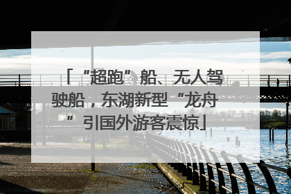 “超跑”船、无人驾驶船，东湖新型“龙舟”引国外游客震惊