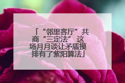 “邻里客厅”共商“三定法” 这场月月谈让矛盾摸排有了紫阳算法