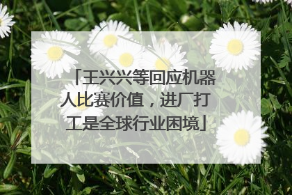 王兴兴等回应机器人比赛价值，进厂打工是全球行业困境