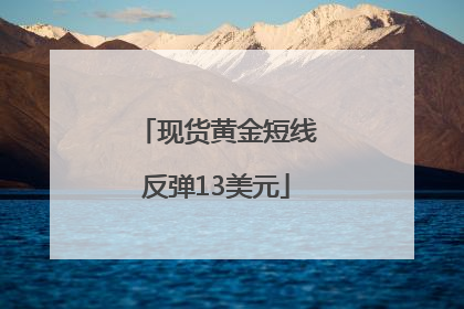 现货黄金短线反弹13美元