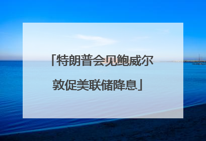 特朗普会见鲍威尔 敦促美联储降息