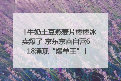 牛奶土豆燕麦片棒棒冰卖爆了 京东京喜自营618涌现“爆单王”
