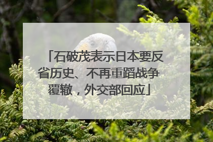 石破茂表示日本要反省历史、不再重蹈战争覆辙，外交部回应