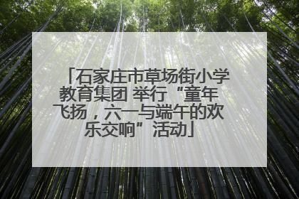 石家庄市草场街小学教育集团 举行“童年飞扬，六一与端午的欢乐交响”活动