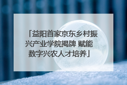 益阳首家京东乡村振兴产业学院揭牌 赋能数字兴农人才培养