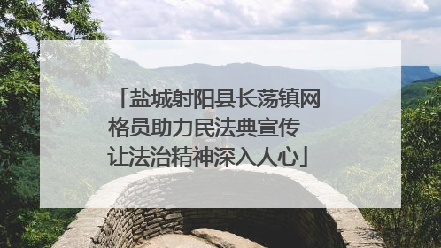 盐城射阳县长荡镇网格员助力民法典宣传 让法治精神深入人心