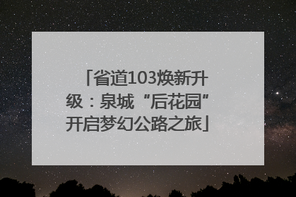 省道103焕新升级：泉城“后花园”开启梦幻公路之旅