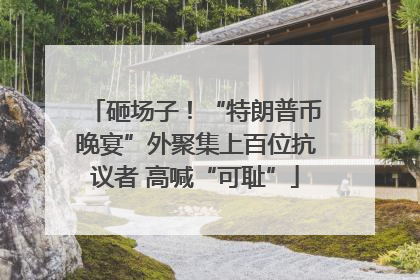 砸场子！“特朗普币晚宴”外聚集上百位抗议者 高喊“可耻”