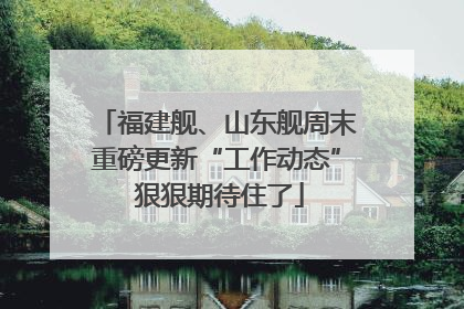 福建舰、山东舰周末重磅更新“工作动态” 狠狠期待住了