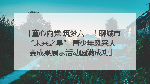 童心向党 筑梦六一！聊城市 “未来之星” 青少年风采大赛成果展示活动圆满成功