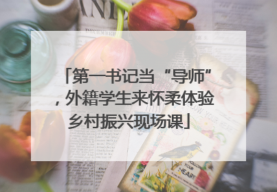 第一书记当“导师”，外籍学生来怀柔体验乡村振兴现场课