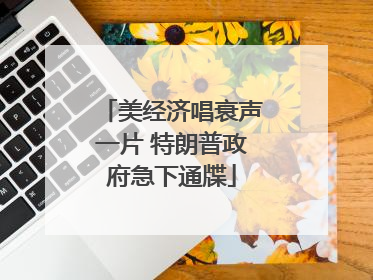美经济唱衰声一片 特朗普政府急下通牒