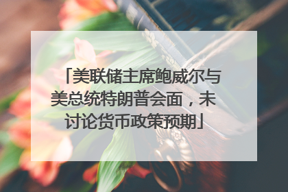 美联储主席鲍威尔与美总统特朗普会面，未讨论货币政策预期