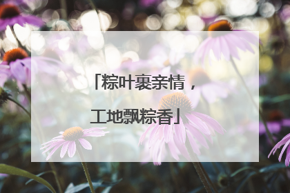 粽叶裹亲情，工地飘粽香