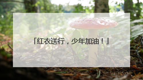 红衣送行，少年加油！