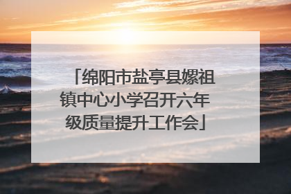 绵阳市盐亭县嫘祖镇中心小学召开六年级质量提升工作会