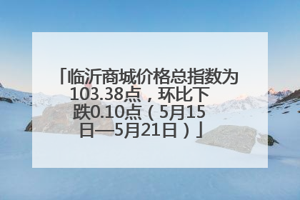临沂商城价格总指数为103.38点，环比下跌0.10点（5月15日—5月21日）