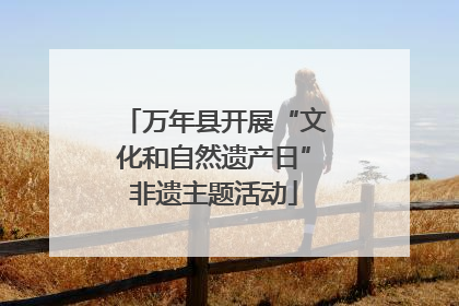 万年县开展“文化和自然遗产日”非遗主题活动