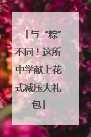 与“粽”不同！这所中学献上花式减压大礼包