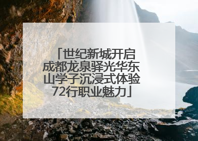 世纪新城开启 成都龙泉驿光华东山学子沉浸式体验72行职业魅力