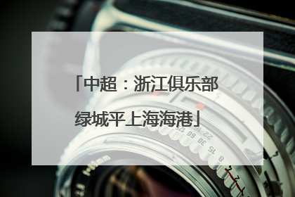 中超：浙江俱乐部绿城平上海海港
