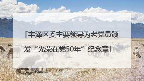 丰泽区委主要领导为老党员颁发“光荣在党50年”纪念章
