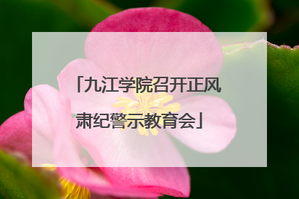 九江学院召开正风肃纪警示教育会