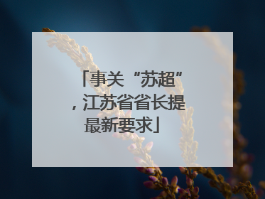 事关“苏超”，江苏省省长提最新要求