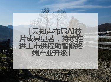 云知声布局AI芯片成果显著，持续推进上市进程助智能终端产业升级