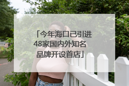 今年海口已引进48家国内外知名品牌开设首店