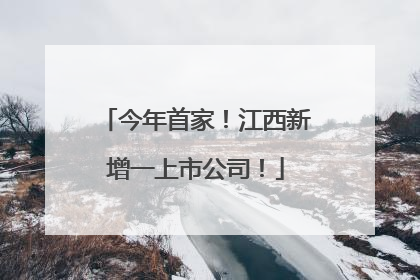 今年首家！江西新增一上市公司！
