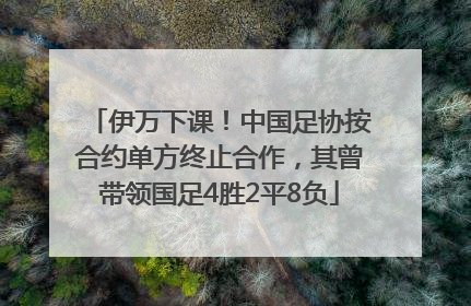伊万下课！中国足协按合约单方终止合作，其曾带领国足4胜2平8负