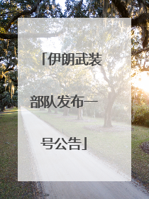 伊朗武装部队发布一号公告