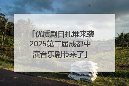 优质剧目扎堆来袭 2025第二届成都中演音乐剧节来了