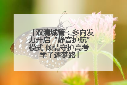 双清城管：多向发力开启“静音护航”模式 倾情守护高考学子逐梦路