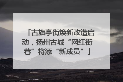 古旗亭街焕新改造启动，扬州古城“网红街巷”将添“新成员”