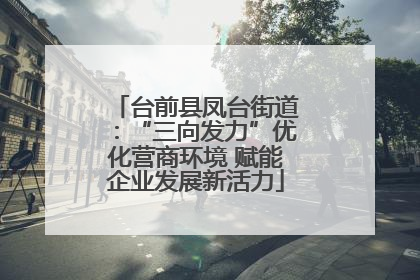 台前县凤台街道：“三向发力”优化营商环境 赋能企业发展新活力