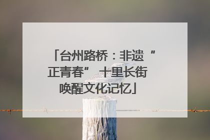 台州路桥：非遗“正青春” 十里长街唤醒文化记忆