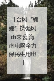 台风“蝴蝶”携强风雨来袭 海南电网全力保民生用电