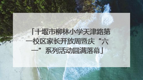 十堰市柳林小学天津路第一校区家长开放周暨庆“六一”系列活动圆满落幕