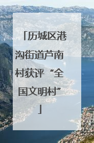 历城区港沟街道芦南村获评“全国文明村”
