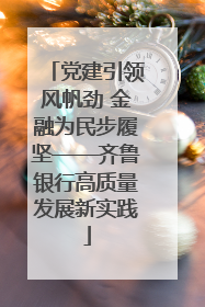 党建引领风帆劲 金融为民步履坚——齐鲁银行高质量发展新实践